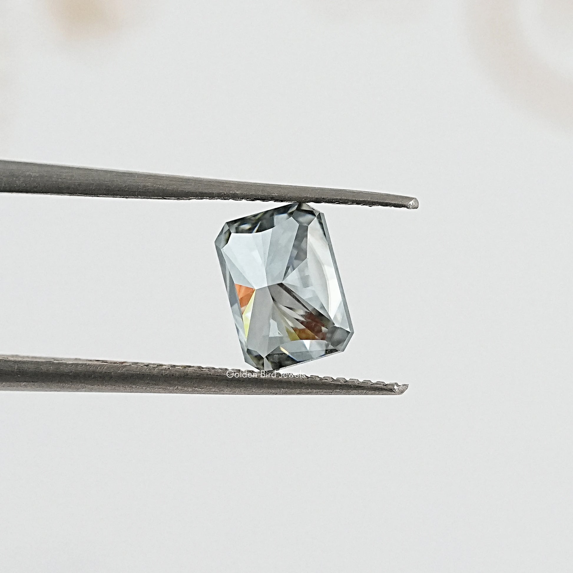 Close up View of Radiant Cut Moissanite for Engagement Jewelry
