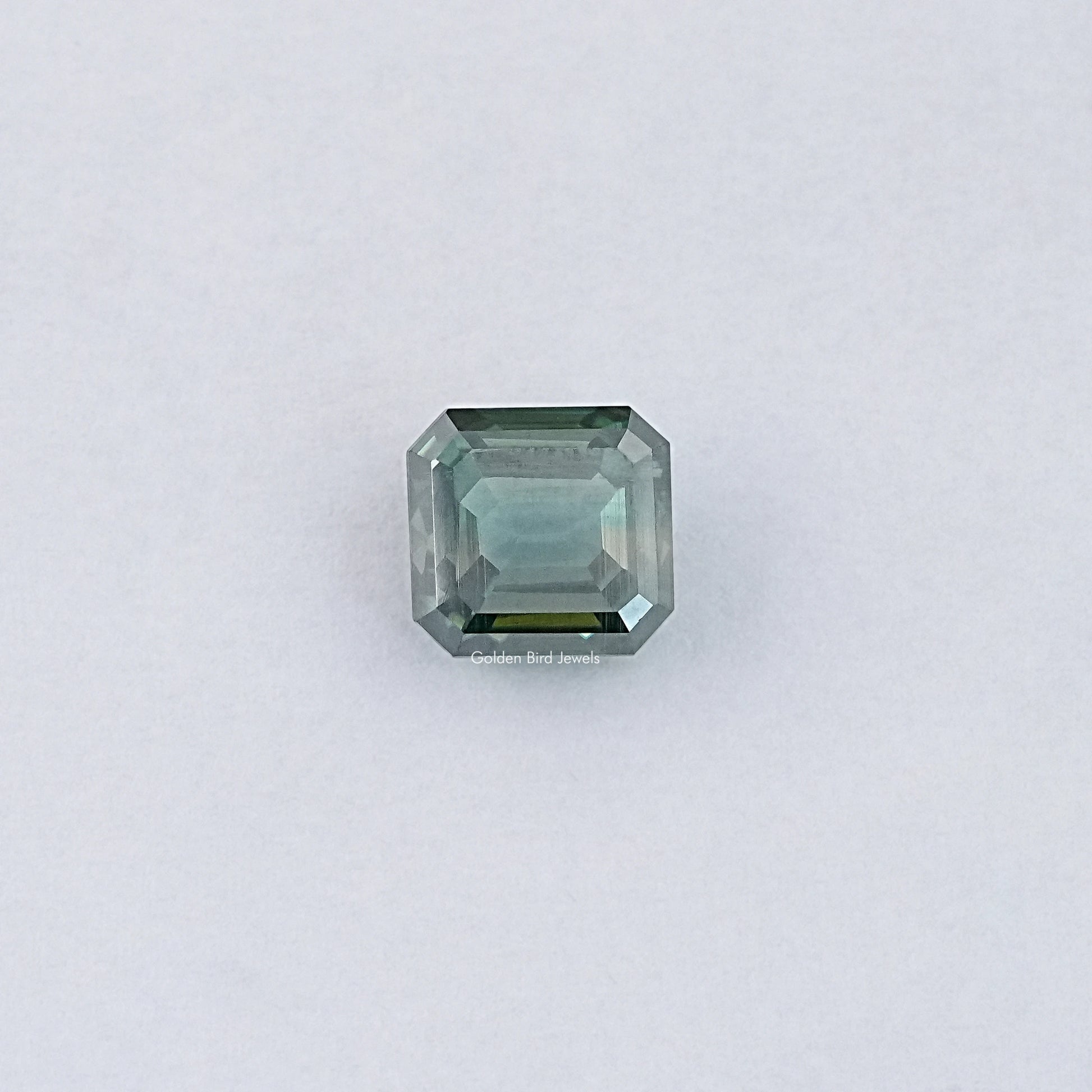 View Of Green Emerald Cut Loose Moissanite 