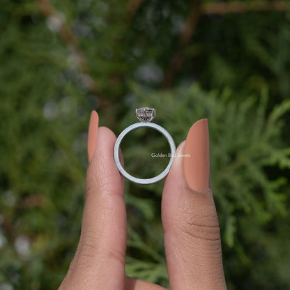 Dutch Marquise Cut Moissanite Hidden Halo Ring