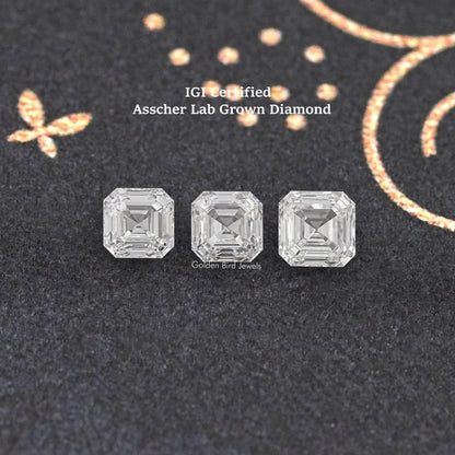 IGI Certified Asscher Cut Loose Lab Diamond