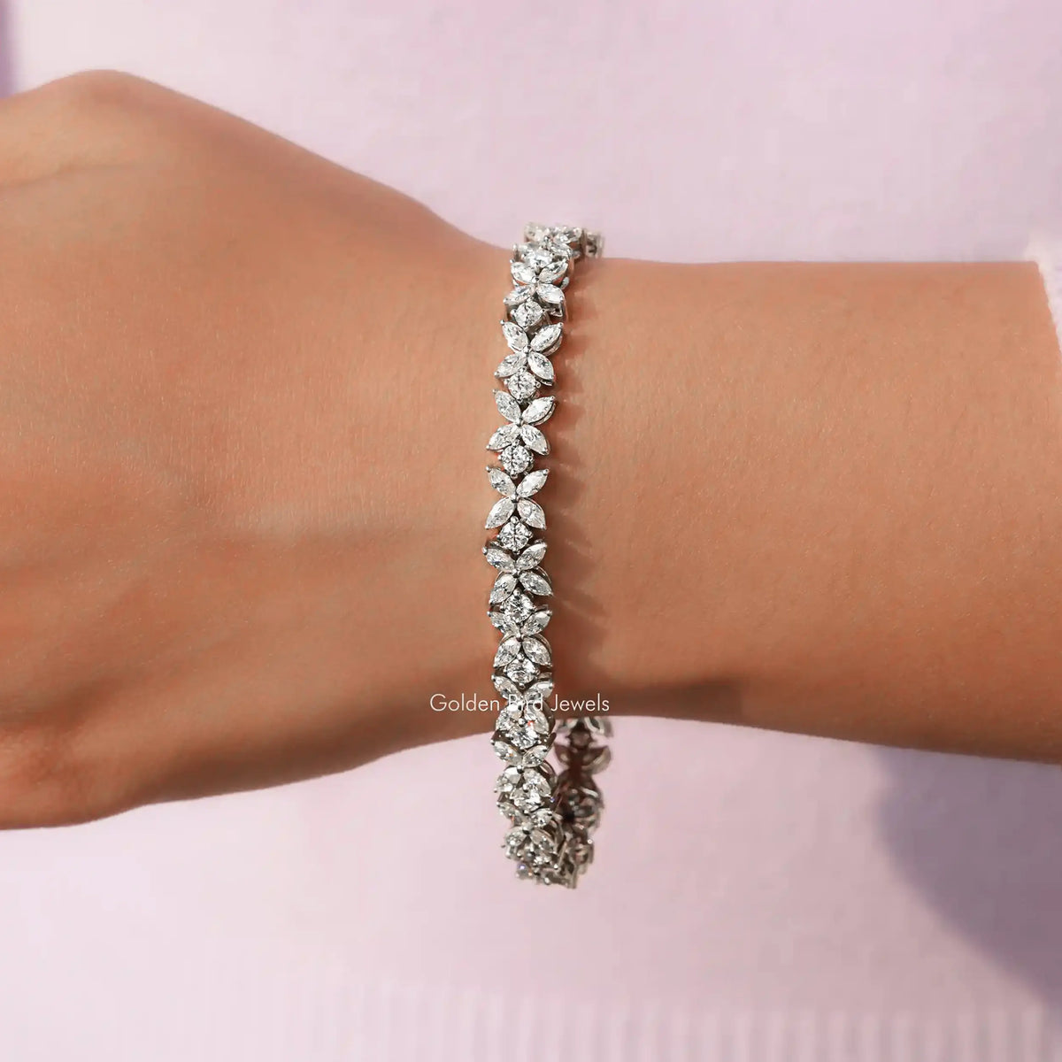 Marquise And Round Lab Diamond Multi Stone Bracelet