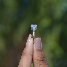 Five Stone Emerald Cut Lab Grown Diamond Ring