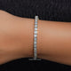 front View of Princess Lab Diamond Tennis Bracelet
