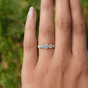 Round Cut Lab Diamond Five Stone Ring