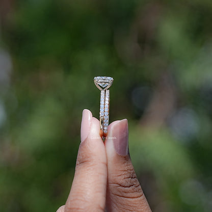 Elongated Cushion Cut Lab Grown Diamond Ring