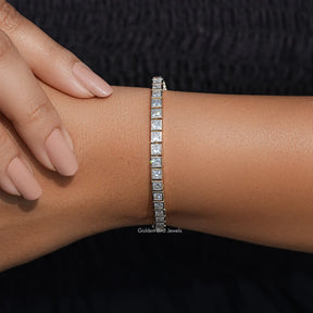 Detailed View Of Princess Diamond Bracelet
