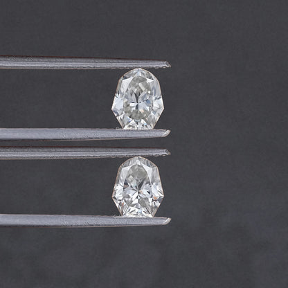 Shield Cut Moissanite Loose Matching Pair