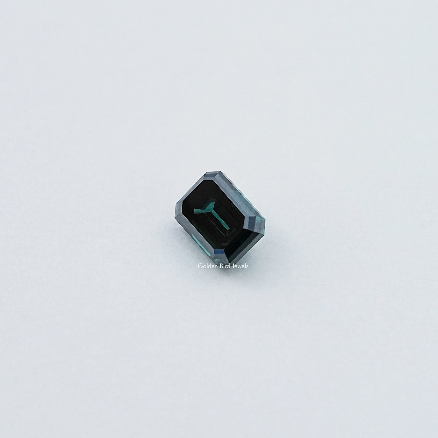 Dark Green Old Mine Emerald Cut Loose Moissanite