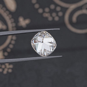 Detailed View Of Old Mine Cushion Cut Loose Moissanite Stone