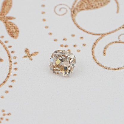 Top View of Old Mine Cushion Cut Loose Moissanite Stone