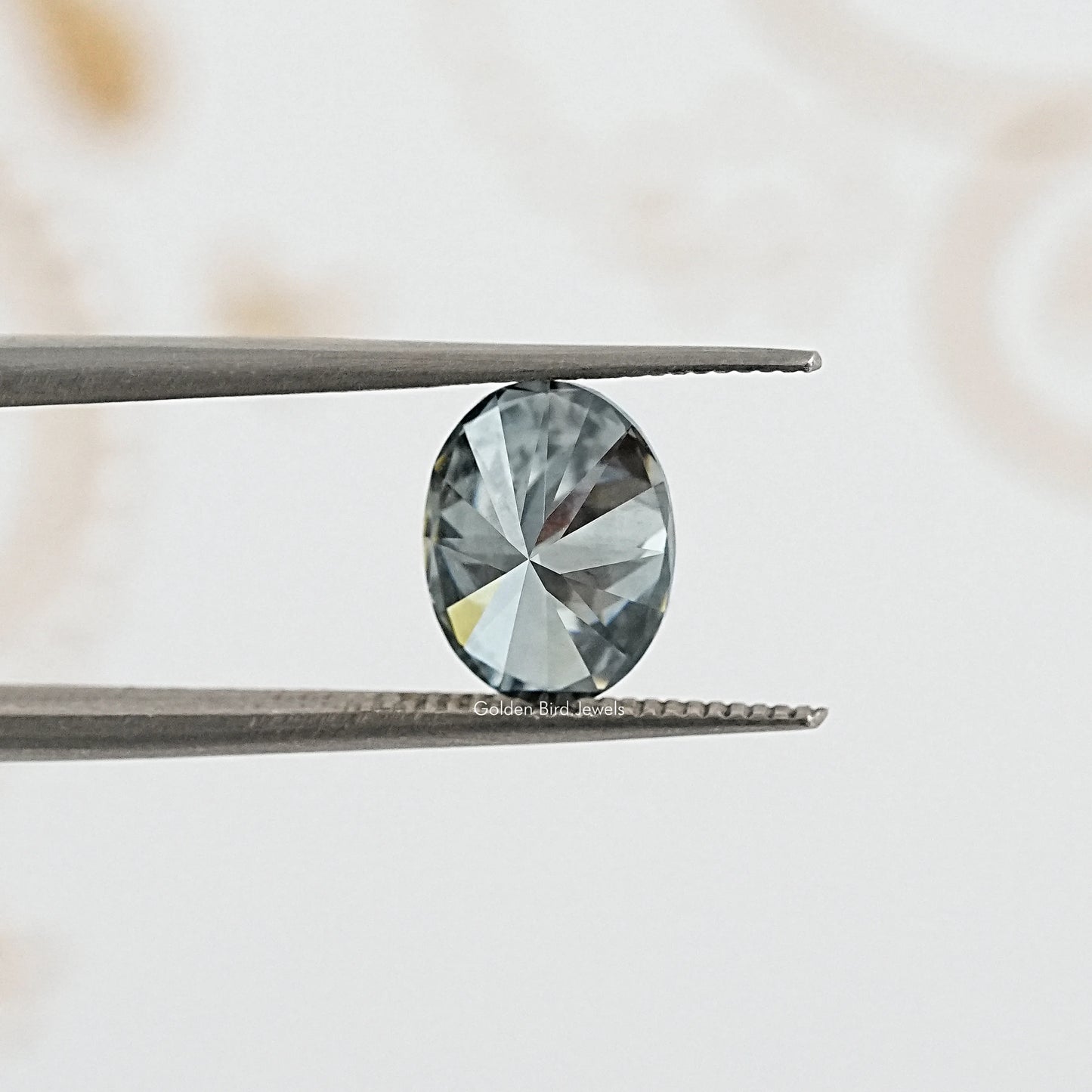 Close up View of Oval Shape Moissanite Loose Stone for Engagement Jewelry