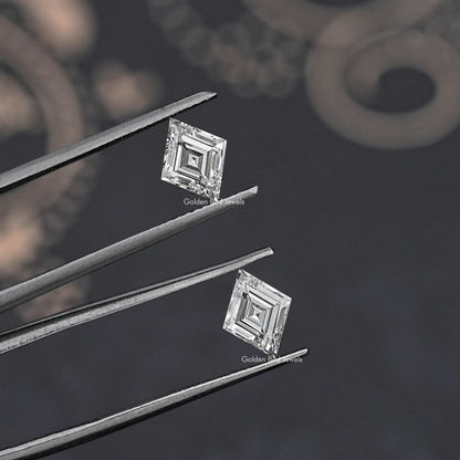 Lozenge Cut Lab Grown Pair Diamond