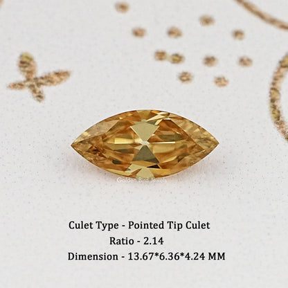 Champagne Old Mine Marquise Loose Moissanite