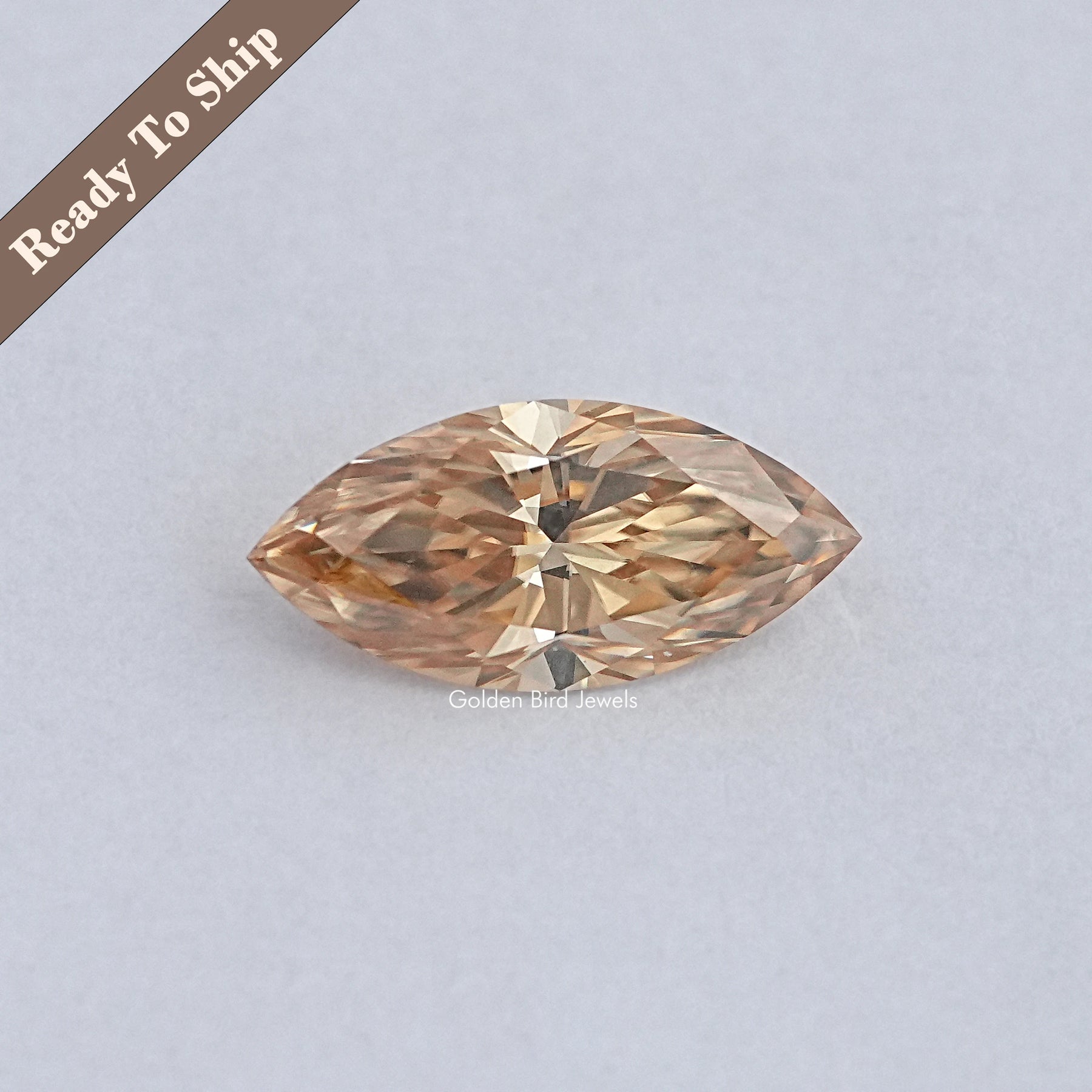 Champagne Marquise Cut Loose Moissanite