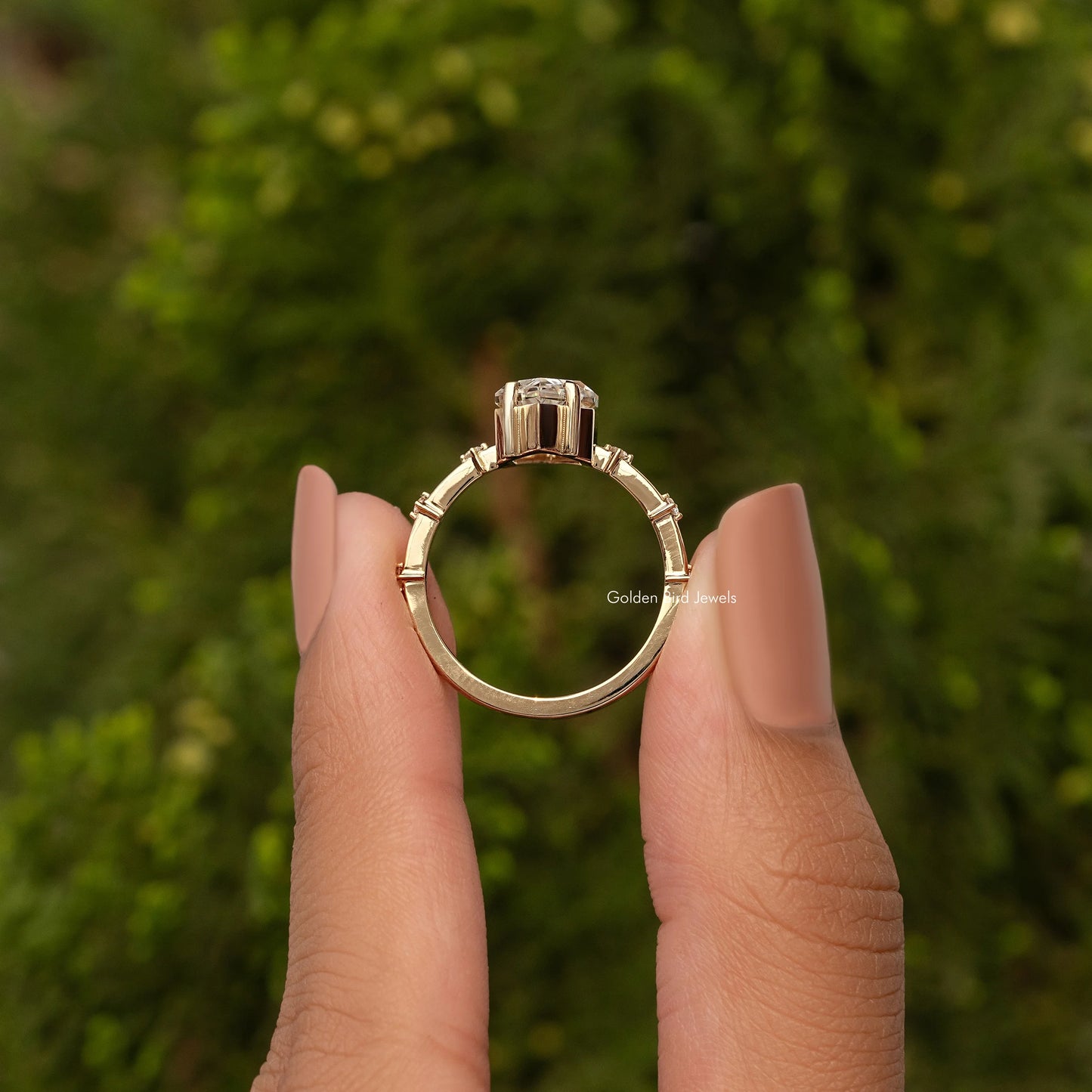 Dutch Marquise Cut Distance Moissanite Ring