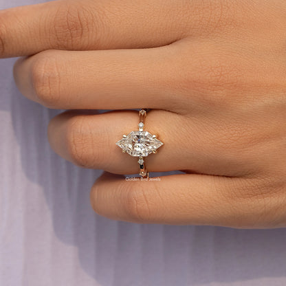 Dutch Marquise Cut Distance Moissanite Ring