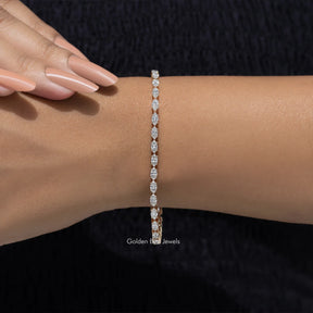 Lab Grown Diamond Marquise Tennis Bracelet