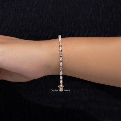 Lab Grown Diamond Marquise Tennis Bracelet