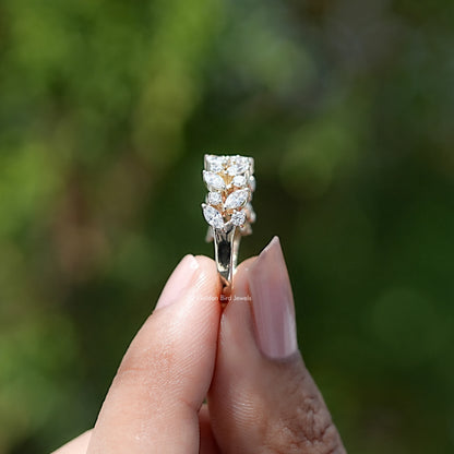 Back View of Marquise and Round Lab Diamond Eternity Ring