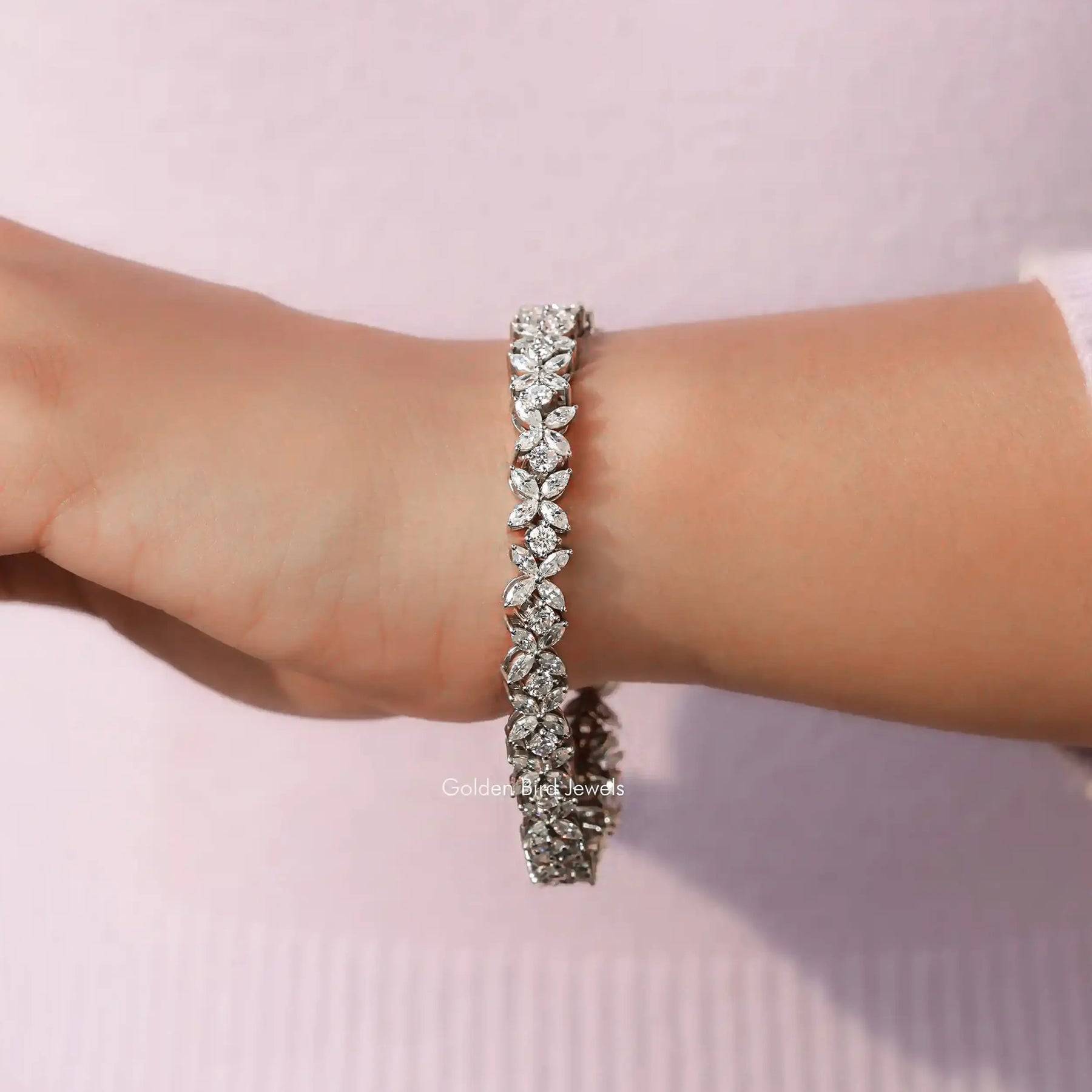 Marquise And Round Lab Diamond Multi Stone Bracelet