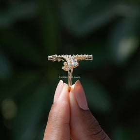 [LGD Marquise Cut Bypass Setting Ring]-[Golden Bird Jewels]