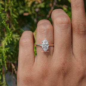 Marquise Cut Lab Grown Diamond Engagement Ring