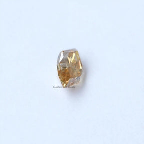 [Top view of dutch marquise cut loose moissanite made of champagne color]-[Golden Bird Jewels]