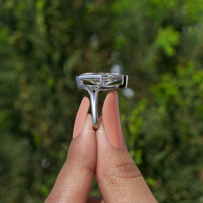Marquise Cut Lab Diamond Split Shank Ring