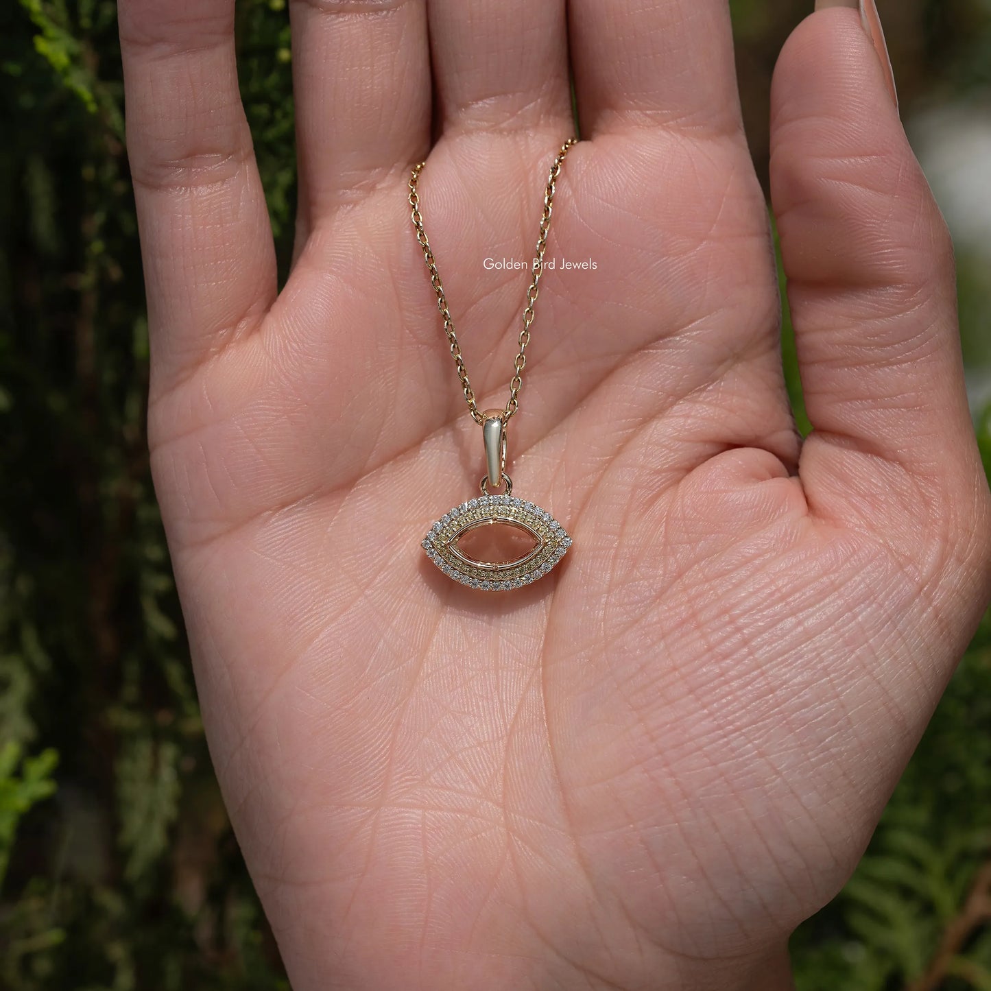 Moissanite Open Marquise Cut Pendant