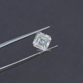 [Moissanite asscher cut loose stone made of colorless color]-[Golden Bird Jewels]