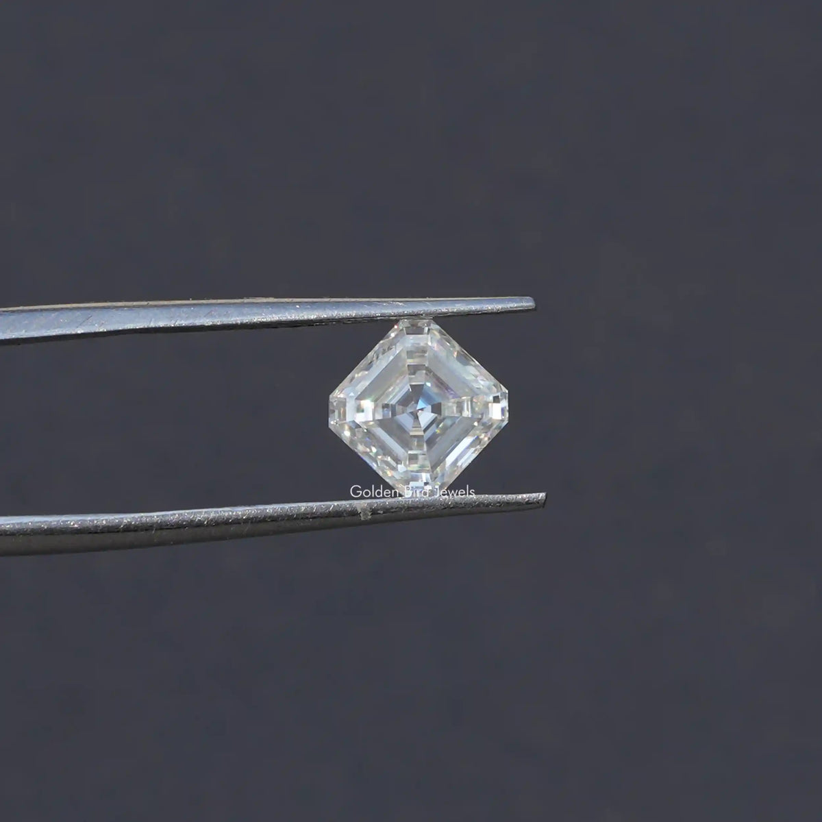 [Colorless Asscher Cut Loose Moissanite]-[Golden Bird Jewels]