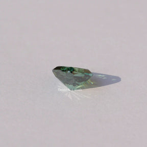 [Bottom view of moissanite cushion cut loose stone]-[Golden Bird Jewels]