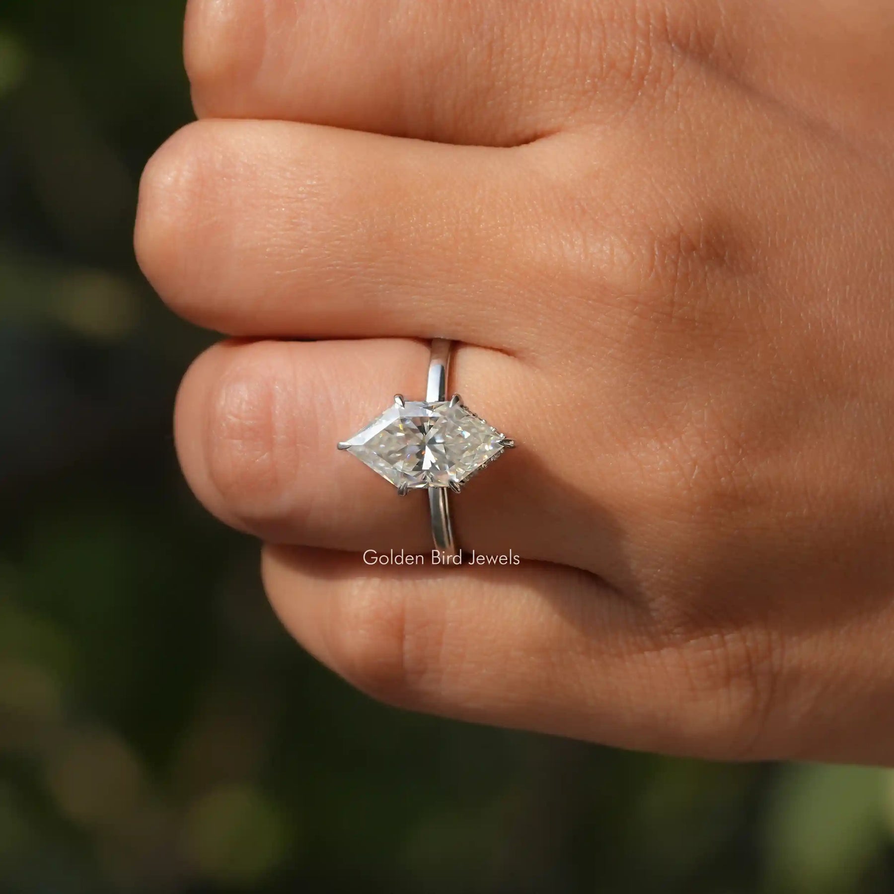 Dutch Marquise Cut Hidden Halo Ring