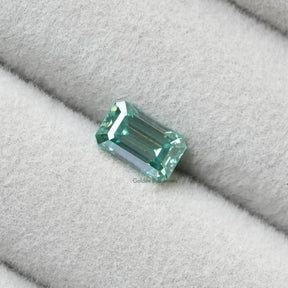 [Front view of emerald cut loose moissanite made of vs clarity]-[Golden Bird Jewels]