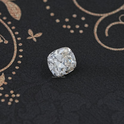 Off White Old Mine Cushion Cut Loose Moissanite