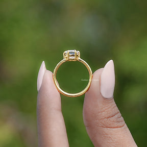 Back View Of Old Mine Lozenge Cut Ring