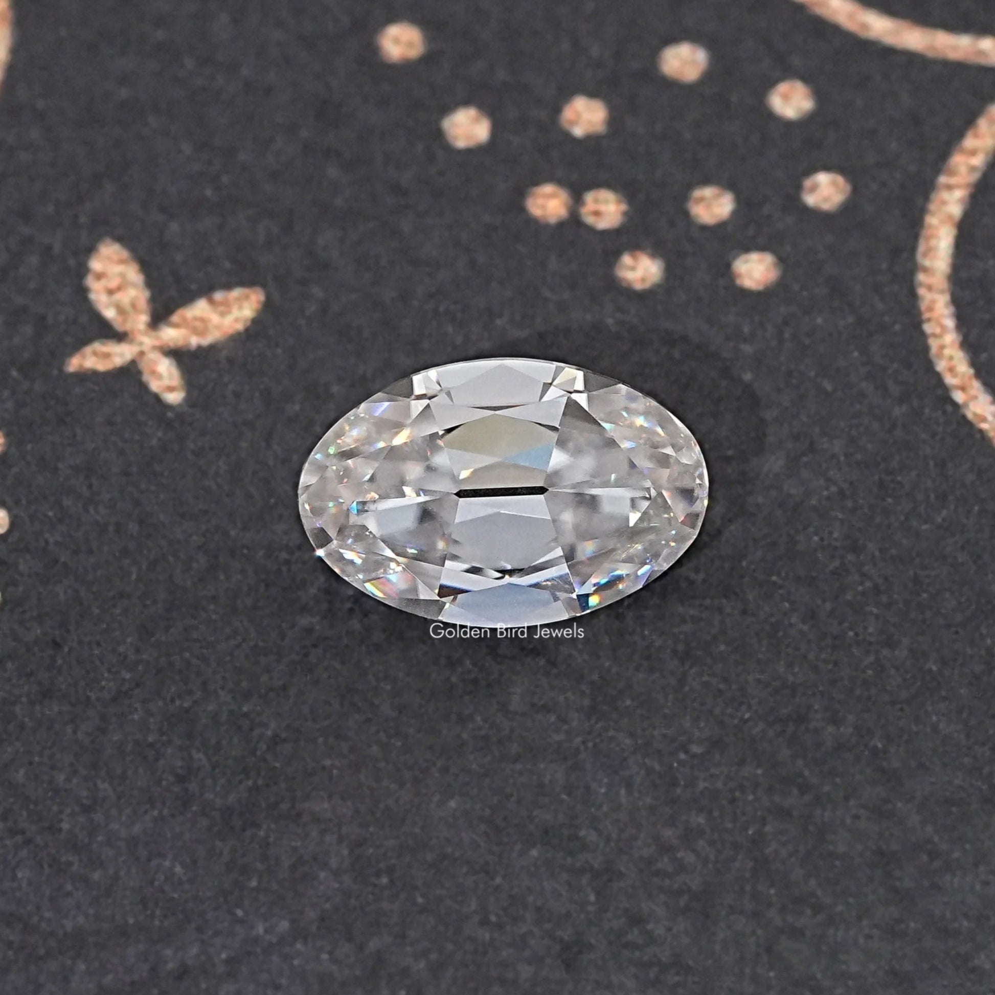 View Of Old Mine Oval Cut Loose Moissanite Stone
