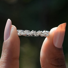 [Pear Cut Moissanite Half Eternity Band]-[Golden Bird Jewels]