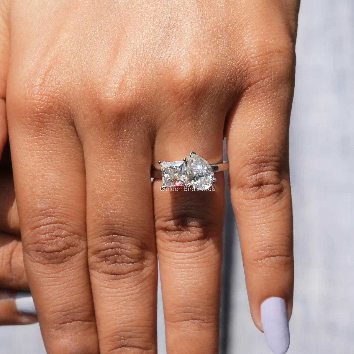 Princess Pear Toi Et Moi Princess And Pear Cut Ring – goldenbirdjewels