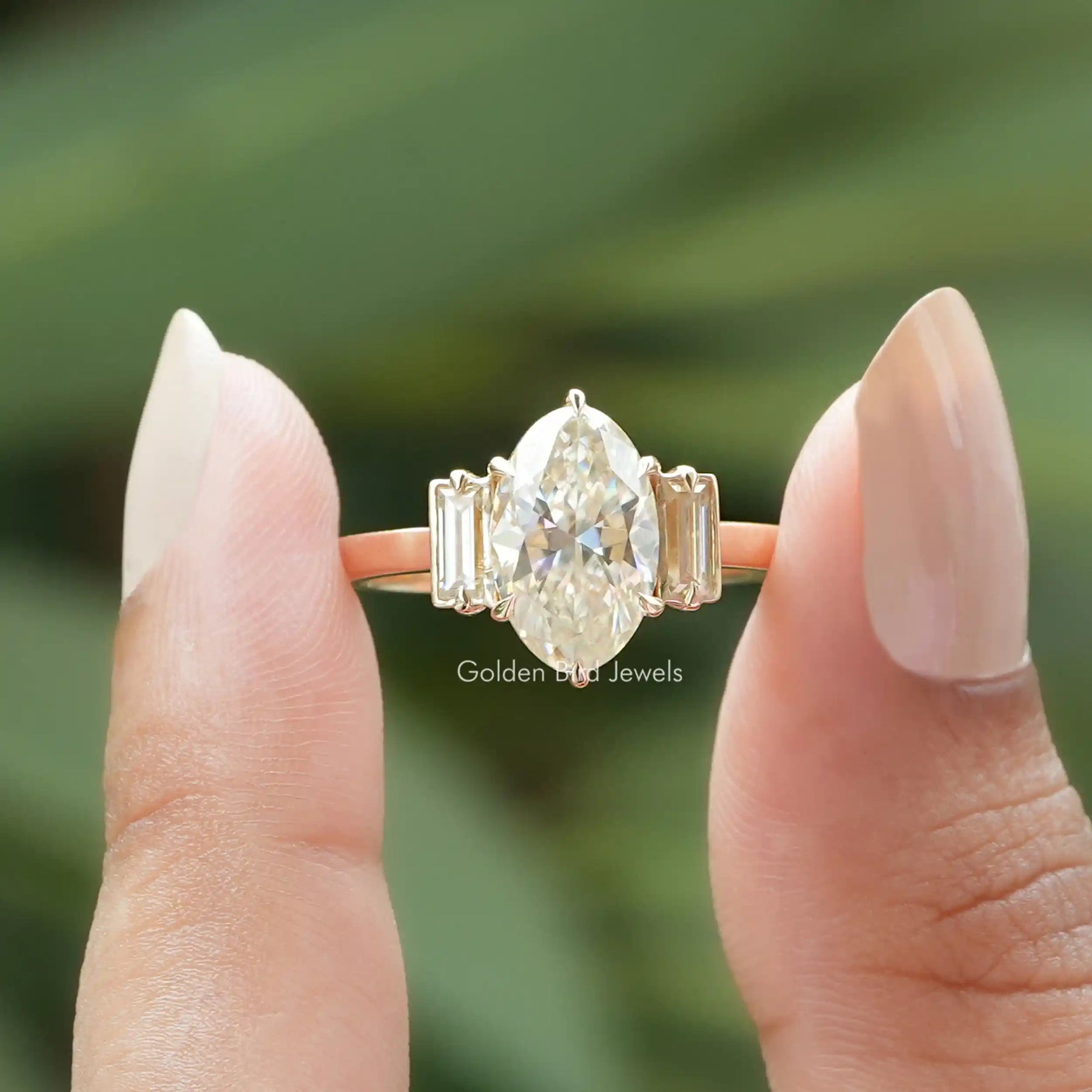 Three-Stone Diamond Ring 3/8 ct tw Princess-cut 10K Yellow Gold | Kay