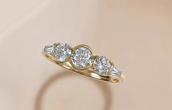 Round Lab Diamond Five Stone Ring