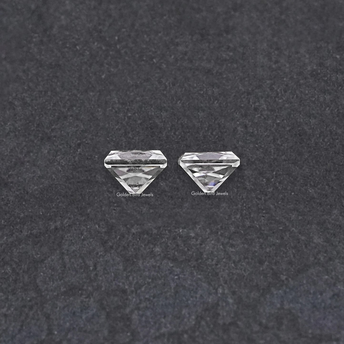 Off White French Cut Loose Moissanite Pair