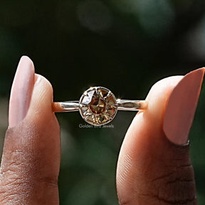 [Old European Round Cut Moissanite Ring]-[Golden Bird Jewels]