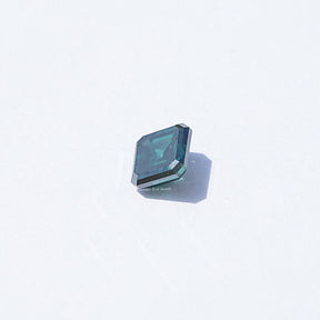 Dark Green Old Mine Asscher Moissanite Loose Stone