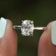 [Old Mine Cushion Cut Diamond Solitaire Ring]-[Golden Bird Jewels]