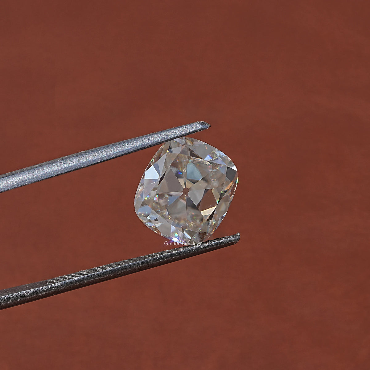 [Old Mine Cushion Cut Loose Moissanite]-[Golden Bird Jewels]