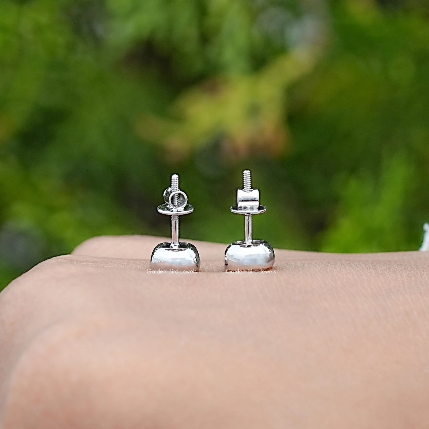 Old Mine Cushion Lab Diamond Milgrain Bezel Studs