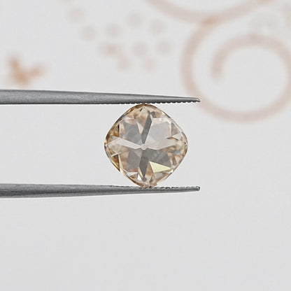 Detailed View Of Old Mine Cushion Cut Loose Moissanite Stone