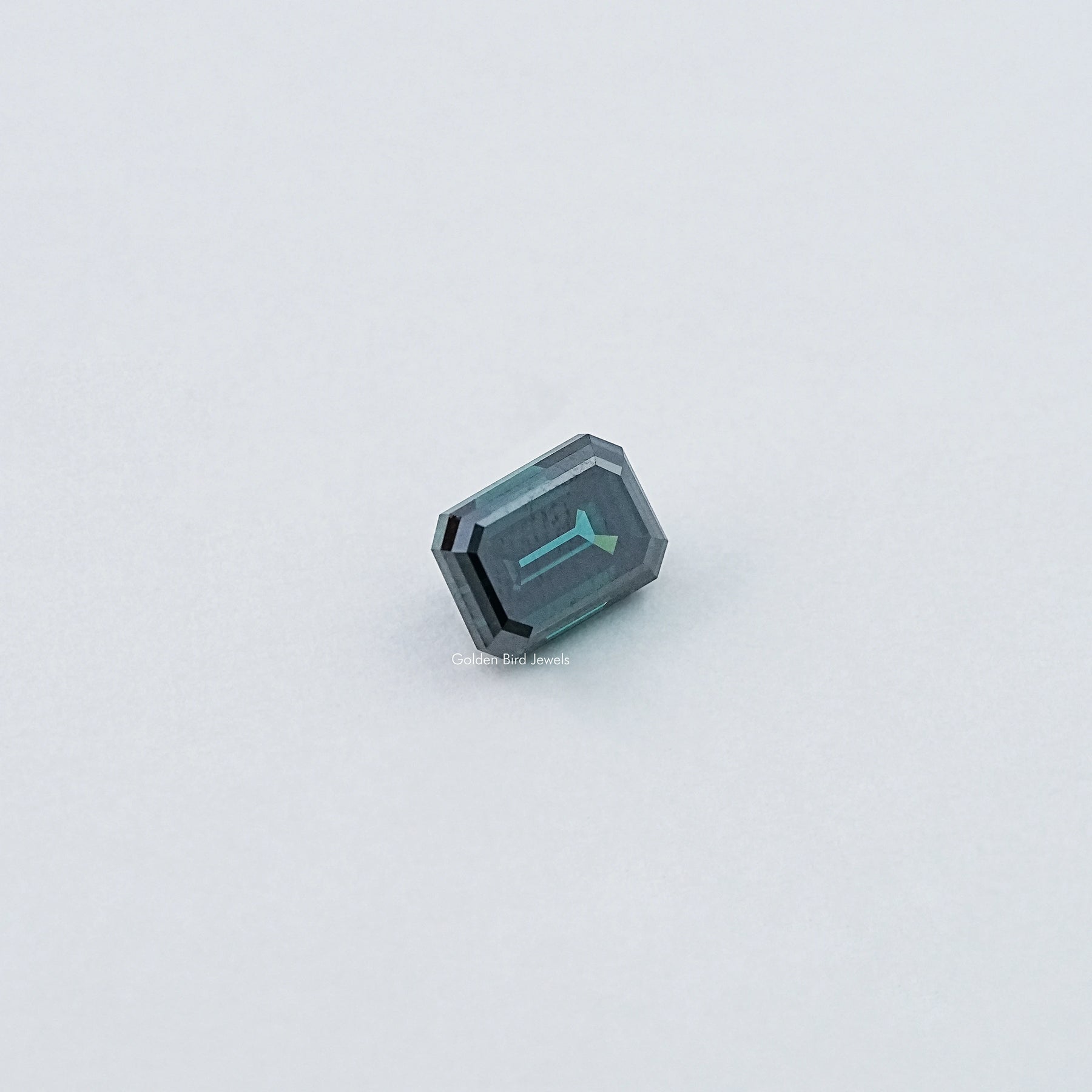 Dark Green Old Mine Emerald Cut Loose Moissanite
