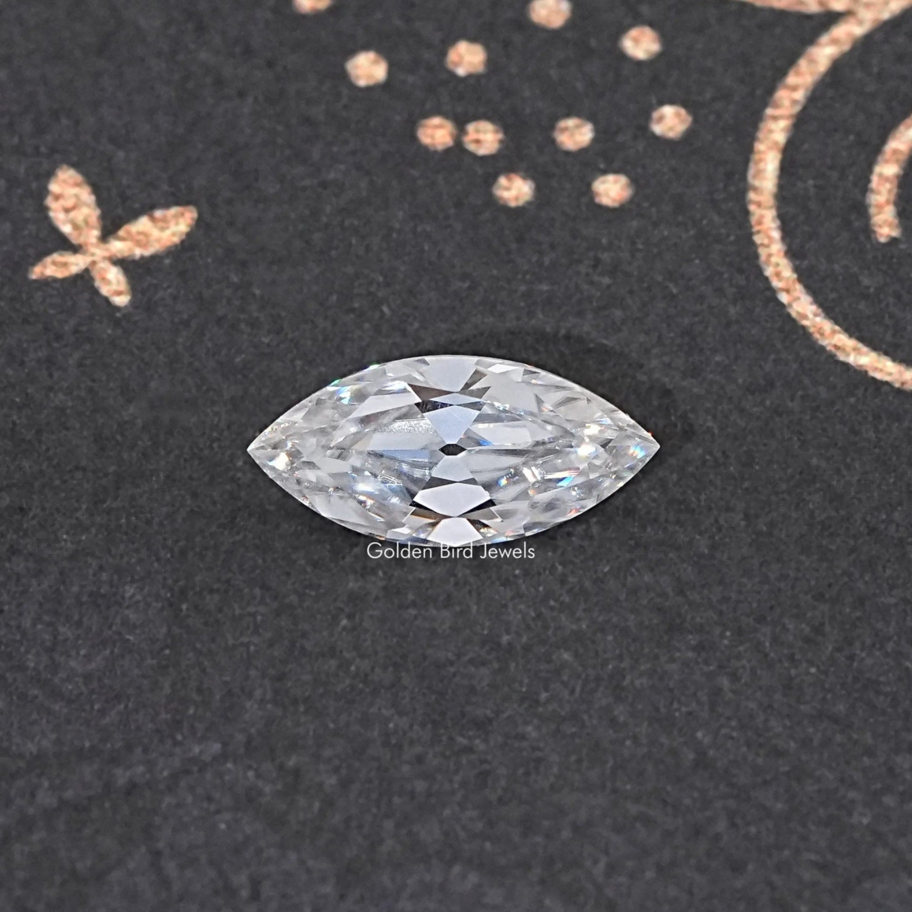View Of Old Mine Marquise Cut Loose Moissanite Stone